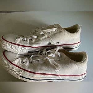 Converse, ALL STAR. color- white. Size- 9.5 Condition- used, no visible stains.